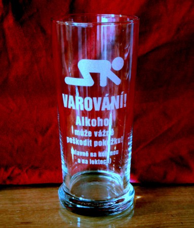Motiv na sklenici